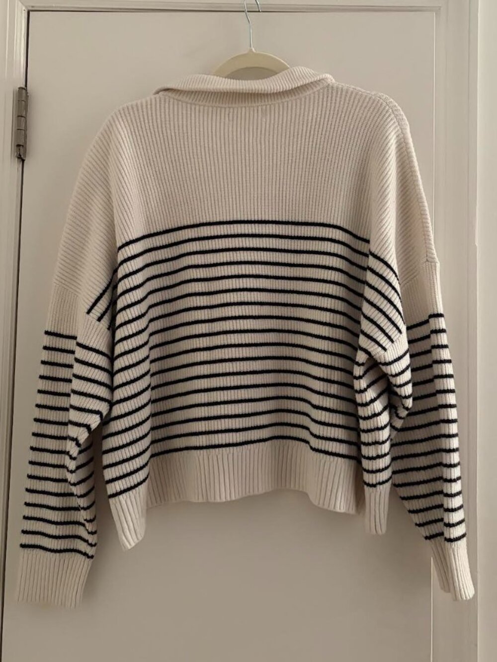 Like New-Mango Women's Nautical Striped Zipper Sweater- Size Large - Picture 4 of 4
